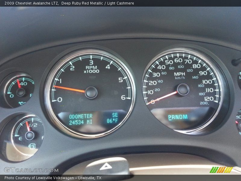Deep Ruby Red Metallic / Light Cashmere 2009 Chevrolet Avalanche LTZ