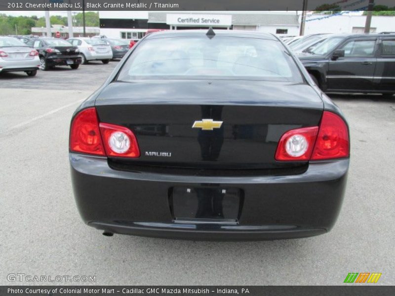 Black Granite Metallic / Titanium 2012 Chevrolet Malibu LS