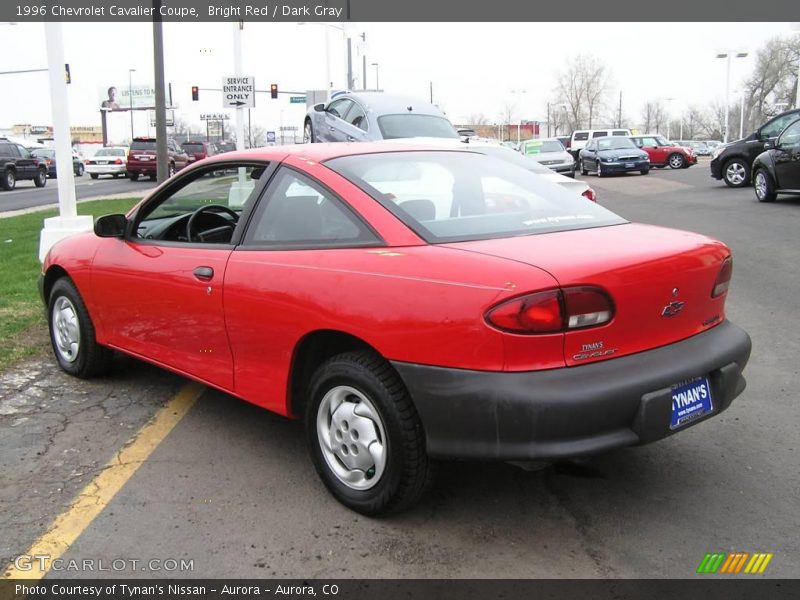 Bright Red / Dark Gray 1996 Chevrolet Cavalier Coupe