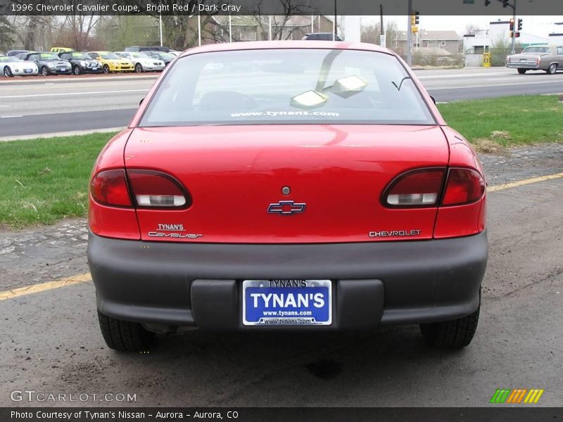 Bright Red / Dark Gray 1996 Chevrolet Cavalier Coupe