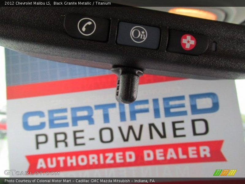Black Granite Metallic / Titanium 2012 Chevrolet Malibu LS