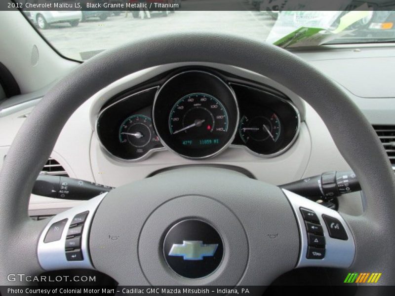 Black Granite Metallic / Titanium 2012 Chevrolet Malibu LS