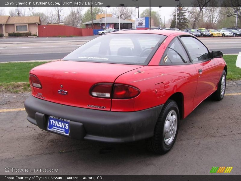 Bright Red / Dark Gray 1996 Chevrolet Cavalier Coupe