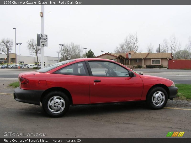 Bright Red / Dark Gray 1996 Chevrolet Cavalier Coupe