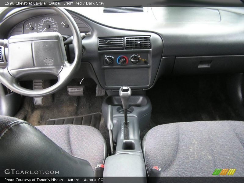 Bright Red / Dark Gray 1996 Chevrolet Cavalier Coupe