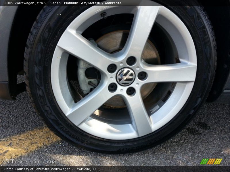 Platinum Gray Metallic / Anthracite 2009 Volkswagen Jetta SEL Sedan