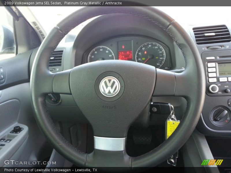 Platinum Gray Metallic / Anthracite 2009 Volkswagen Jetta SEL Sedan