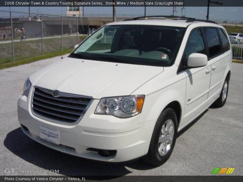 Stone White / Medium Slate Gray/Light Shale 2008 Chrysler Town & Country Touring Signature Series