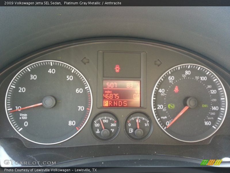 Platinum Gray Metallic / Anthracite 2009 Volkswagen Jetta SEL Sedan