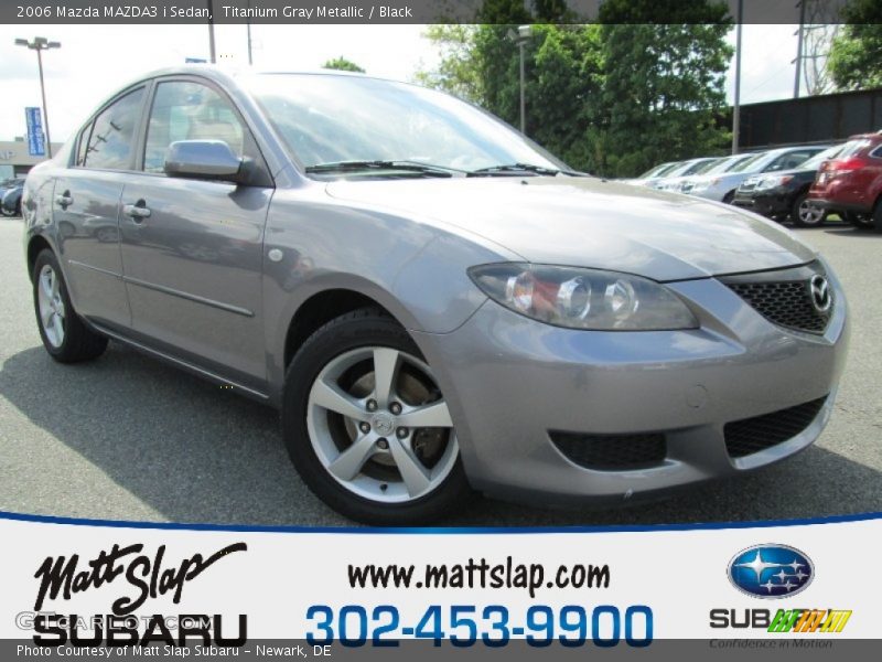 Titanium Gray Metallic / Black 2006 Mazda MAZDA3 i Sedan