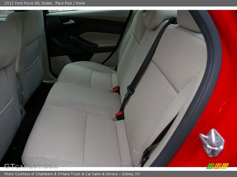 Race Red / Stone 2012 Ford Focus SEL Sedan