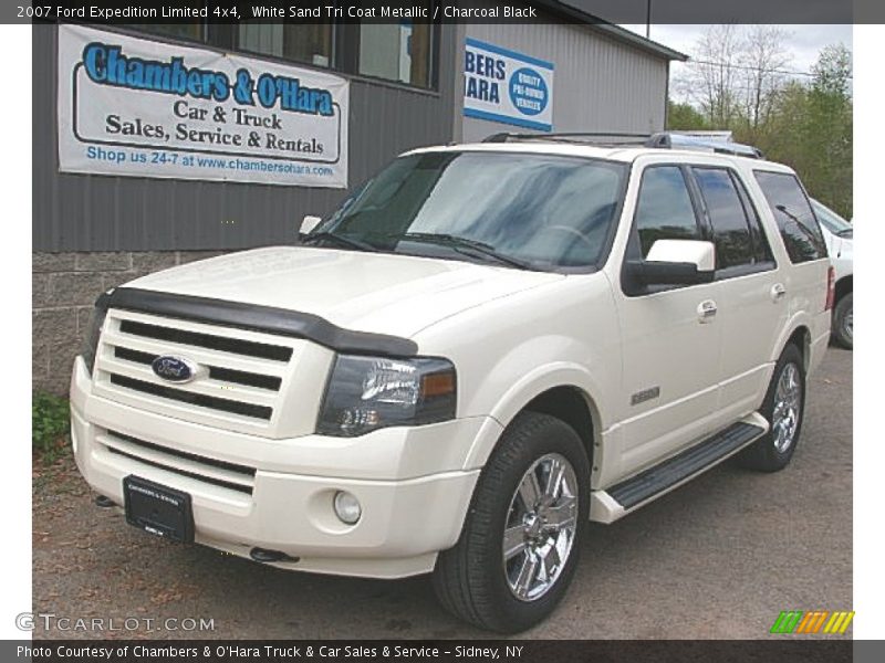 White Sand Tri Coat Metallic / Charcoal Black 2007 Ford Expedition Limited 4x4