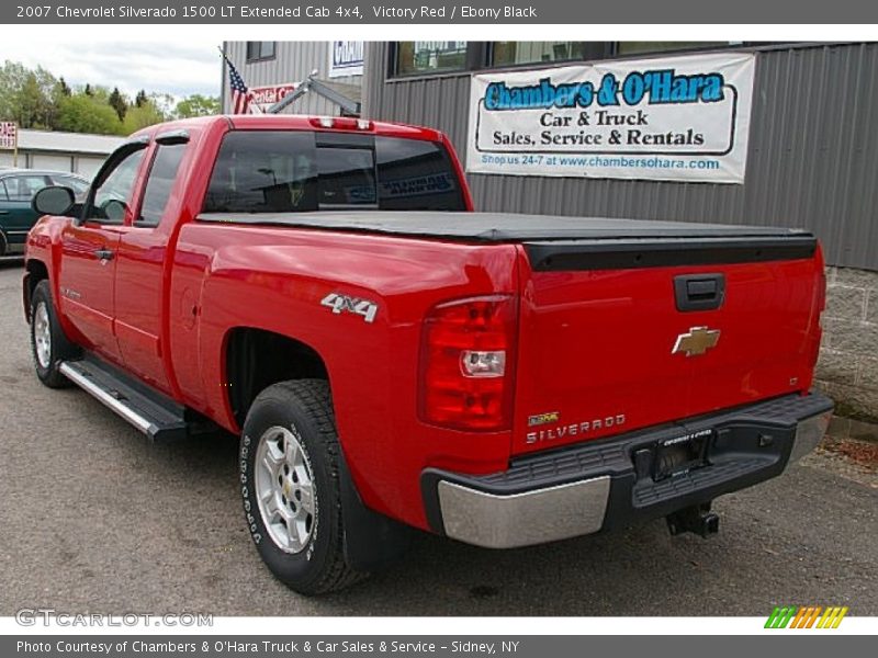 Victory Red / Ebony Black 2007 Chevrolet Silverado 1500 LT Extended Cab 4x4