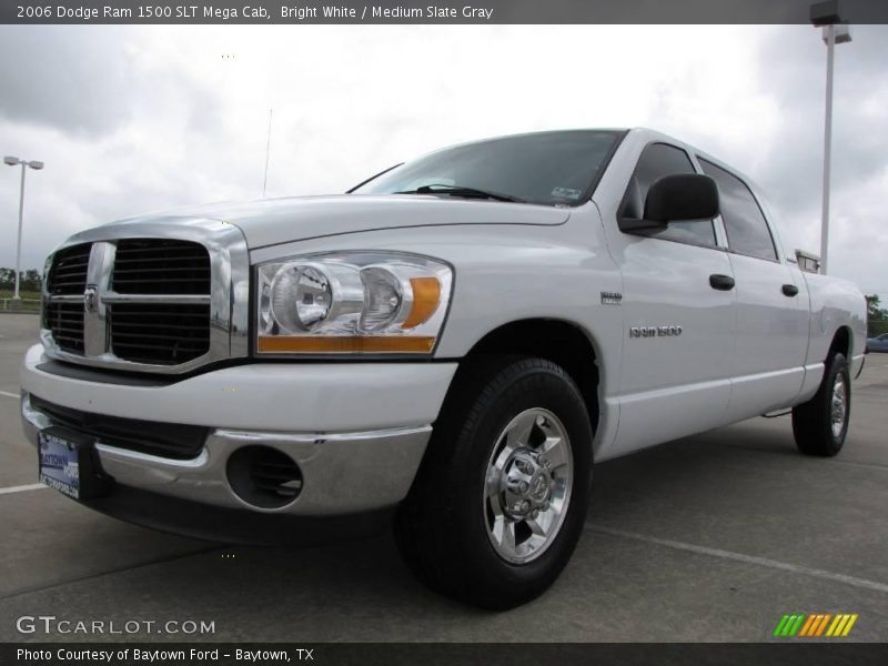 Bright White / Medium Slate Gray 2006 Dodge Ram 1500 SLT Mega Cab