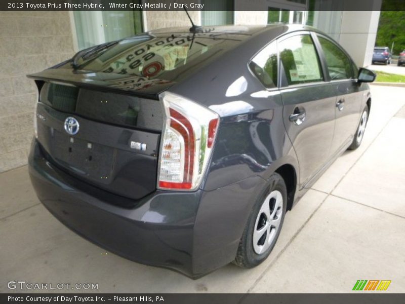 Winter Gray Metallic / Dark Gray 2013 Toyota Prius Three Hybrid