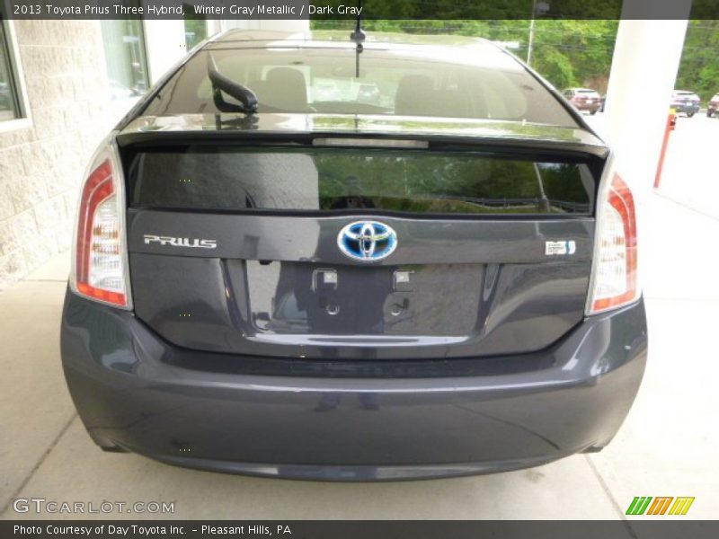 Winter Gray Metallic / Dark Gray 2013 Toyota Prius Three Hybrid
