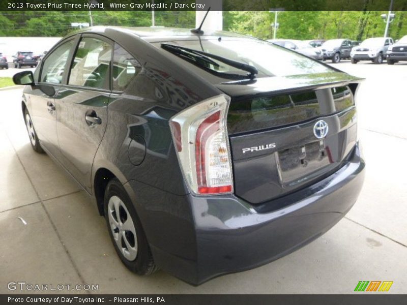 Winter Gray Metallic / Dark Gray 2013 Toyota Prius Three Hybrid
