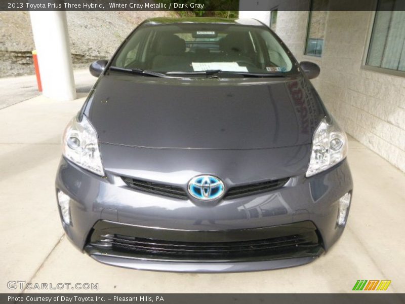 Winter Gray Metallic / Dark Gray 2013 Toyota Prius Three Hybrid