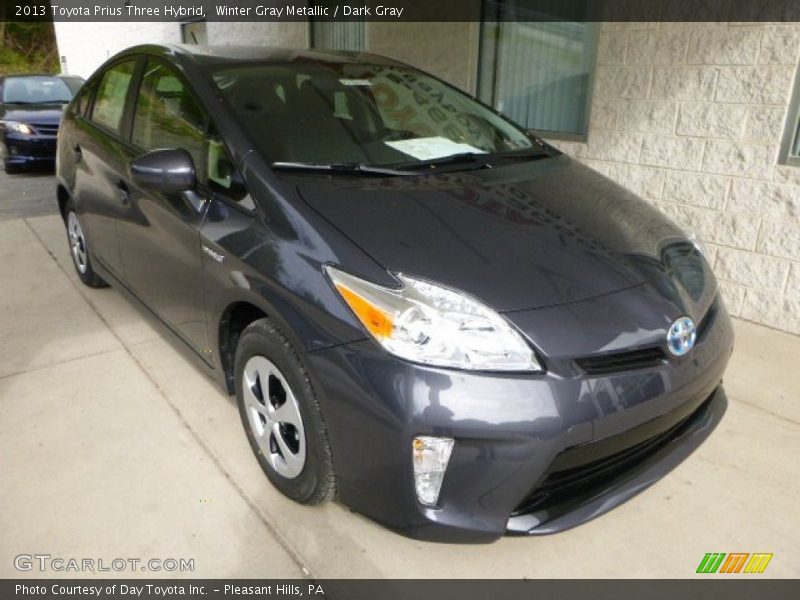 Winter Gray Metallic / Dark Gray 2013 Toyota Prius Three Hybrid