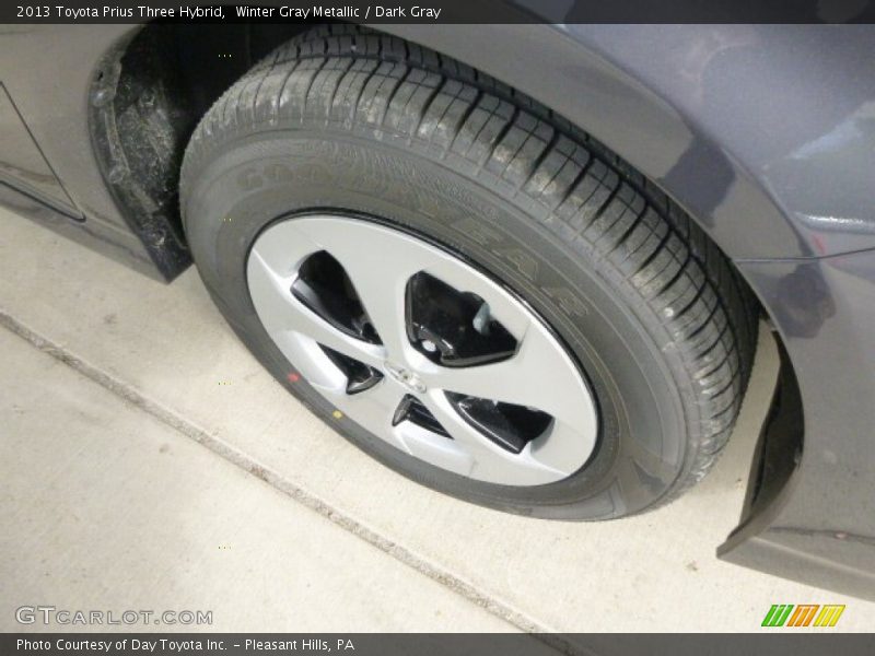 Winter Gray Metallic / Dark Gray 2013 Toyota Prius Three Hybrid