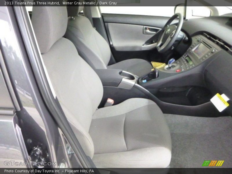 Winter Gray Metallic / Dark Gray 2013 Toyota Prius Three Hybrid