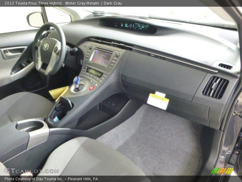 Winter Gray Metallic / Dark Gray 2013 Toyota Prius Three Hybrid