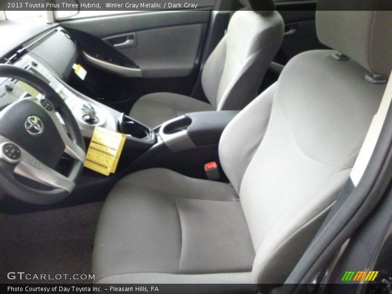 Winter Gray Metallic / Dark Gray 2013 Toyota Prius Three Hybrid