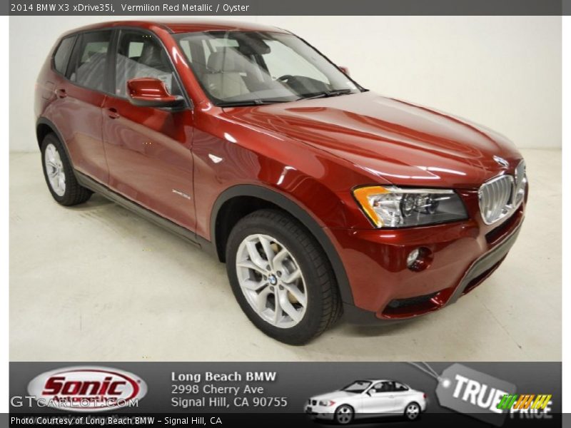 Vermilion Red Metallic / Oyster 2014 BMW X3 xDrive35i