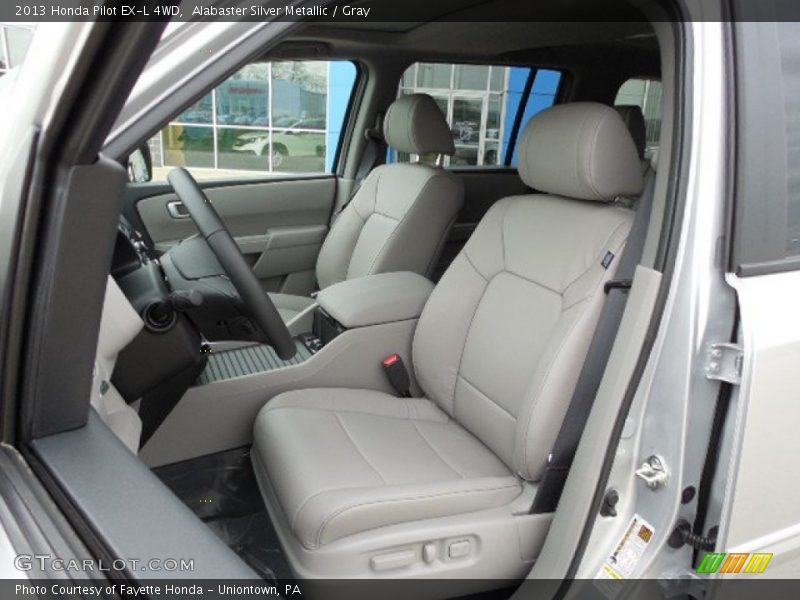 Alabaster Silver Metallic / Gray 2013 Honda Pilot EX-L 4WD