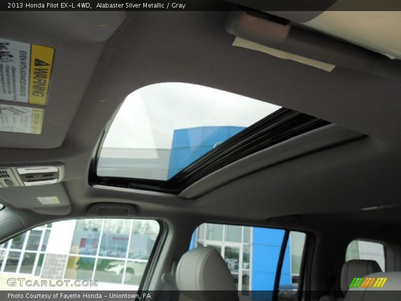Alabaster Silver Metallic / Gray 2013 Honda Pilot EX-L 4WD