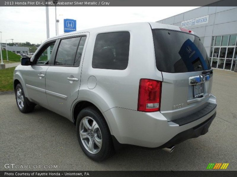 Alabaster Silver Metallic / Gray 2013 Honda Pilot EX-L 4WD