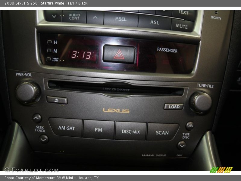 Starfire White Pearl / Black 2008 Lexus IS 250