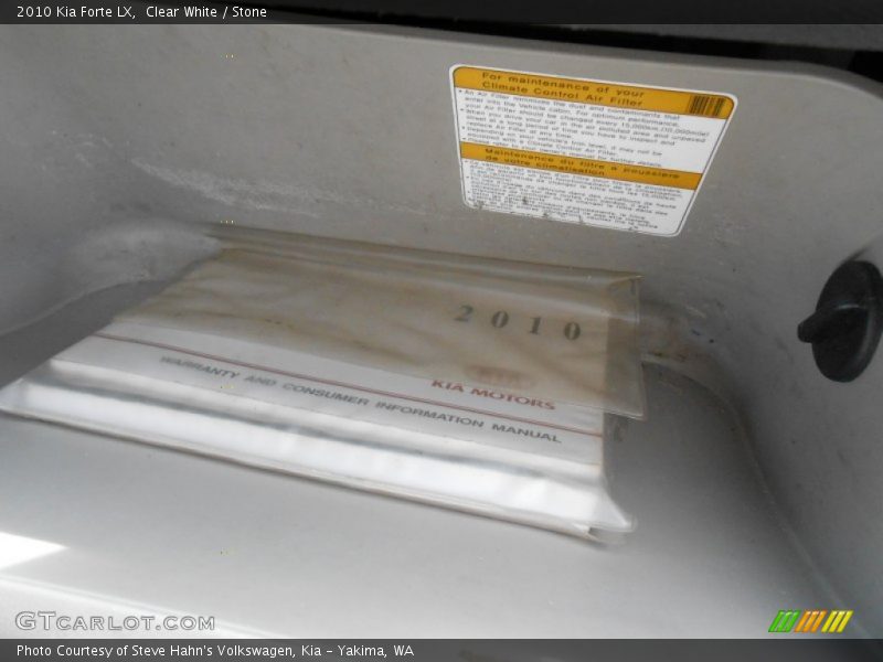 Clear White / Stone 2010 Kia Forte LX
