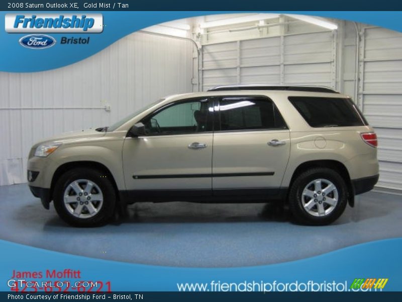 Gold Mist / Tan 2008 Saturn Outlook XE