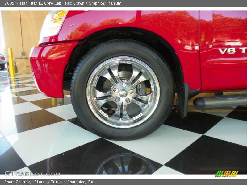 Red Brawn / Graphite/Titanium 2005 Nissan Titan LE Crew Cab