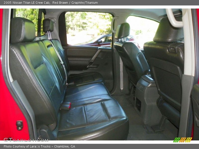 Red Brawn / Graphite/Titanium 2005 Nissan Titan LE Crew Cab