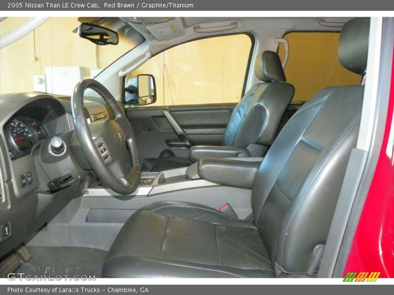 Red Brawn / Graphite/Titanium 2005 Nissan Titan LE Crew Cab