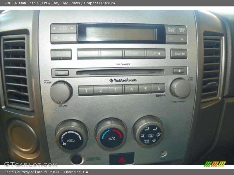 Red Brawn / Graphite/Titanium 2005 Nissan Titan LE Crew Cab
