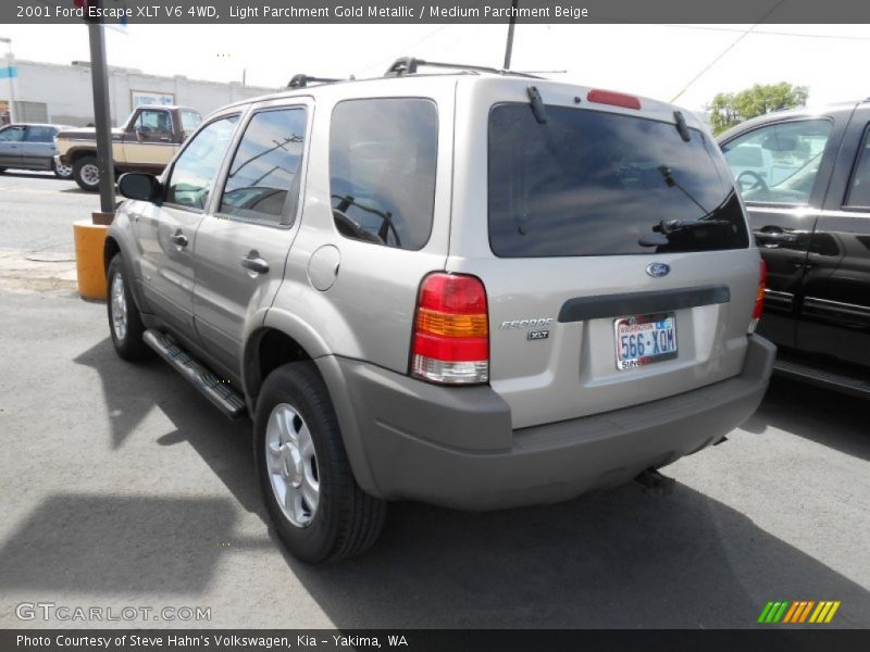 Light Parchment Gold Metallic / Medium Parchment Beige 2001 Ford Escape XLT V6 4WD