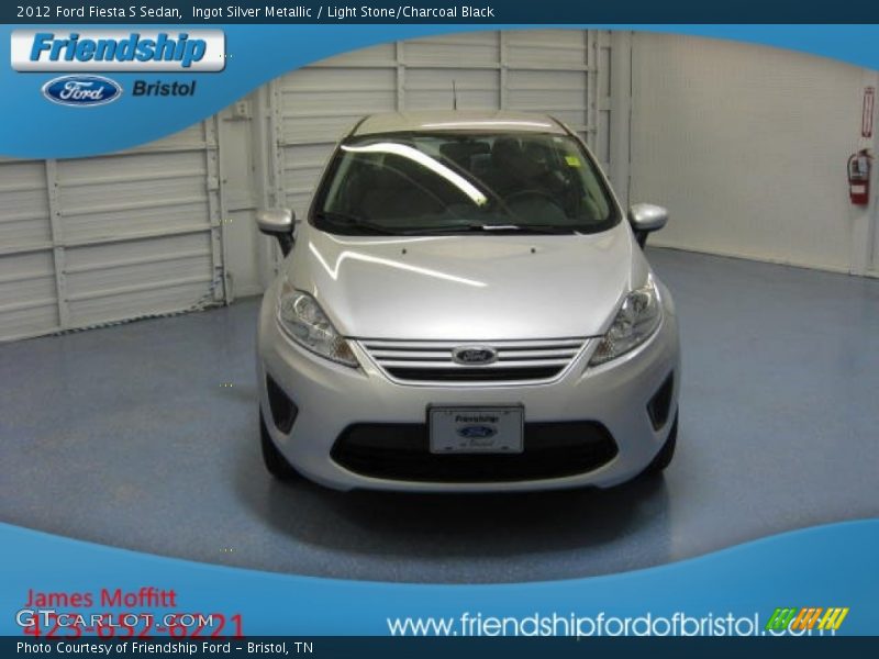 Ingot Silver Metallic / Light Stone/Charcoal Black 2012 Ford Fiesta S Sedan