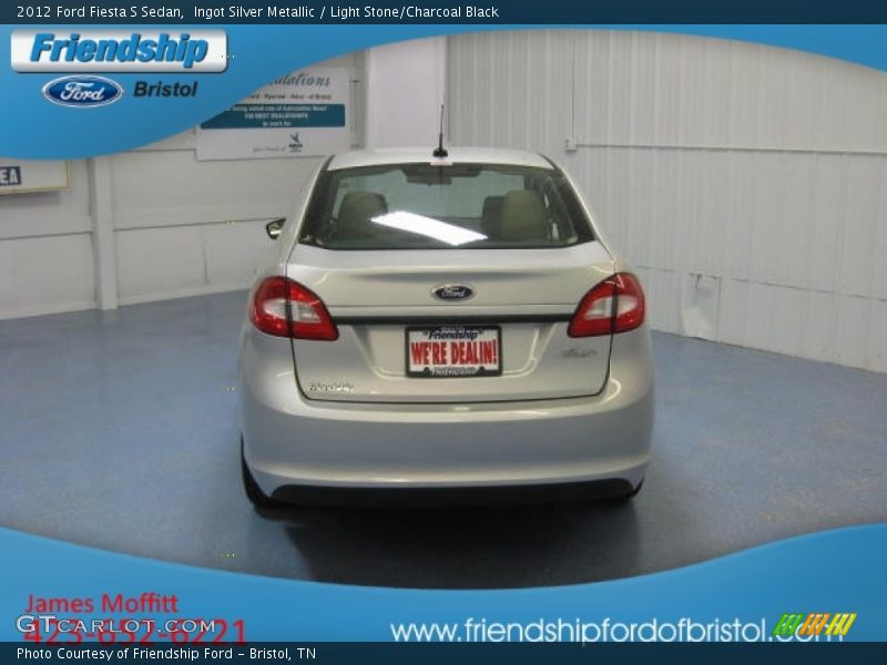 Ingot Silver Metallic / Light Stone/Charcoal Black 2012 Ford Fiesta S Sedan