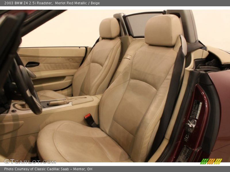 Merlot Red Metallic / Beige 2003 BMW Z4 2.5i Roadster