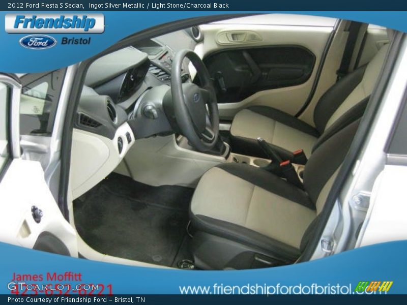 Ingot Silver Metallic / Light Stone/Charcoal Black 2012 Ford Fiesta S Sedan