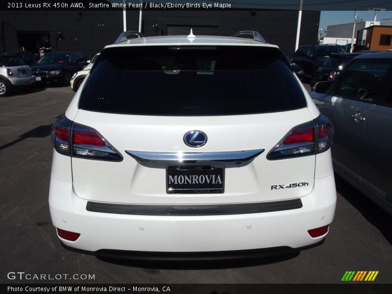 Starfire White Pearl / Black/Ebony Birds Eye Maple 2013 Lexus RX 450h AWD