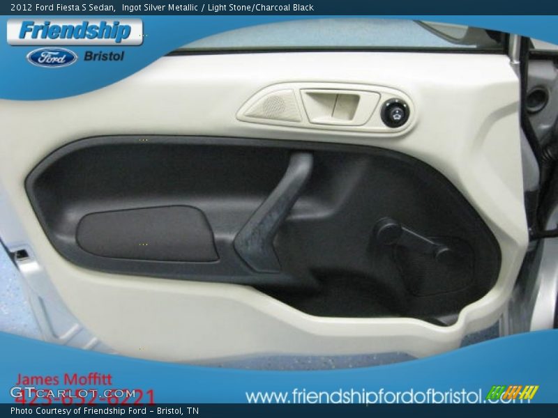 Ingot Silver Metallic / Light Stone/Charcoal Black 2012 Ford Fiesta S Sedan
