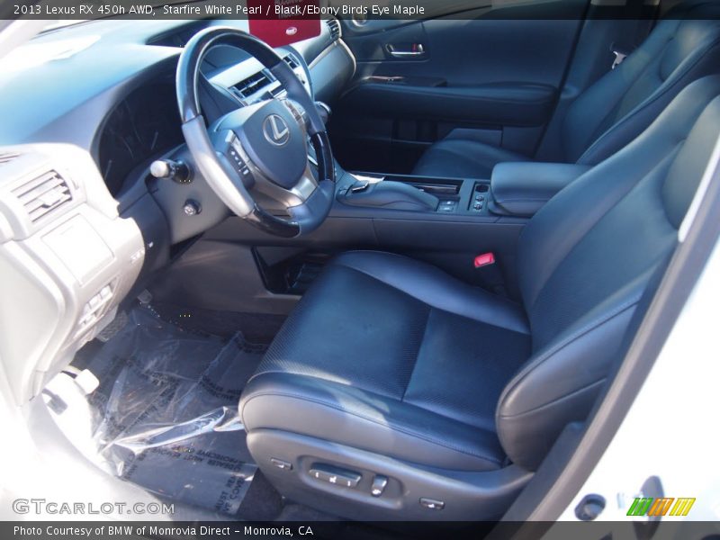 Starfire White Pearl / Black/Ebony Birds Eye Maple 2013 Lexus RX 450h AWD