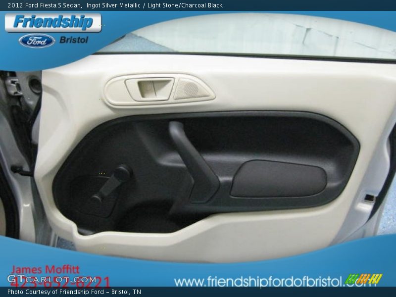 Ingot Silver Metallic / Light Stone/Charcoal Black 2012 Ford Fiesta S Sedan