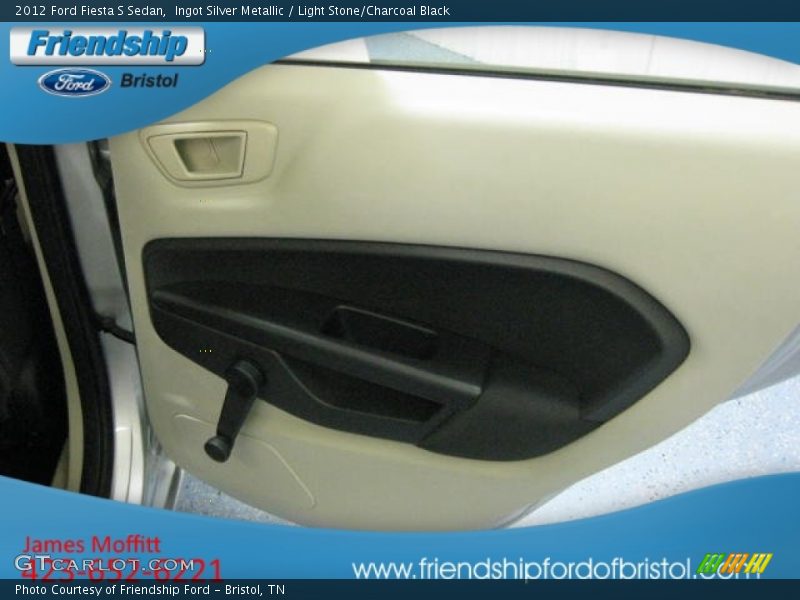 Ingot Silver Metallic / Light Stone/Charcoal Black 2012 Ford Fiesta S Sedan