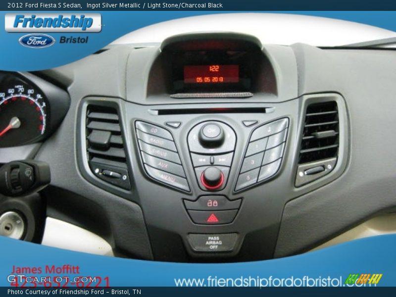Ingot Silver Metallic / Light Stone/Charcoal Black 2012 Ford Fiesta S Sedan