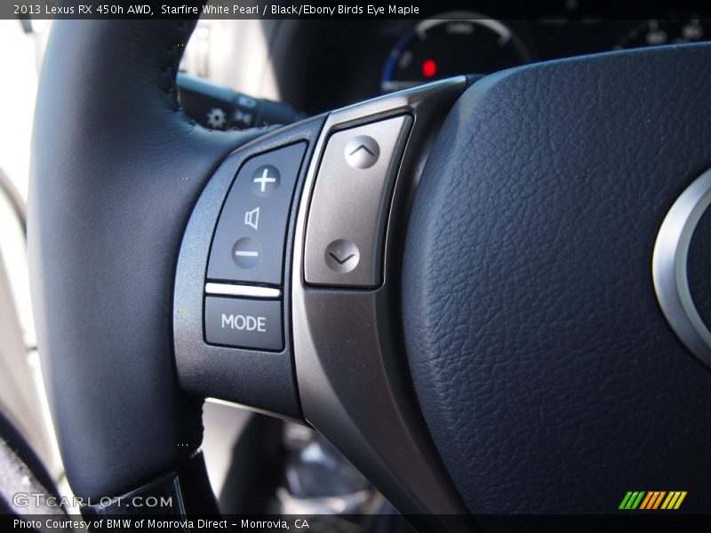 Starfire White Pearl / Black/Ebony Birds Eye Maple 2013 Lexus RX 450h AWD
